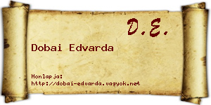Dobai Edvarda névjegykártya
